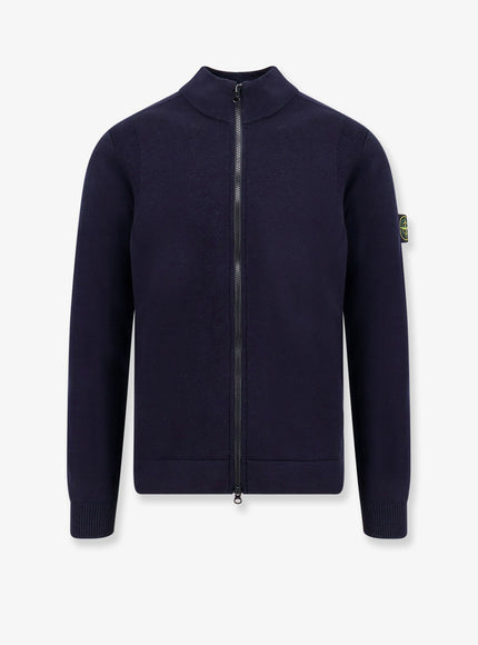 Stone Island Certified Virgin Wool Cardigan Navy Blue