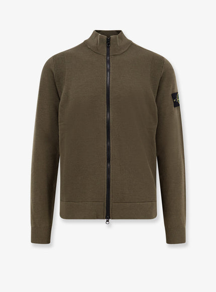 Stone Island Certified Virgin Wool Cardigan Military Green