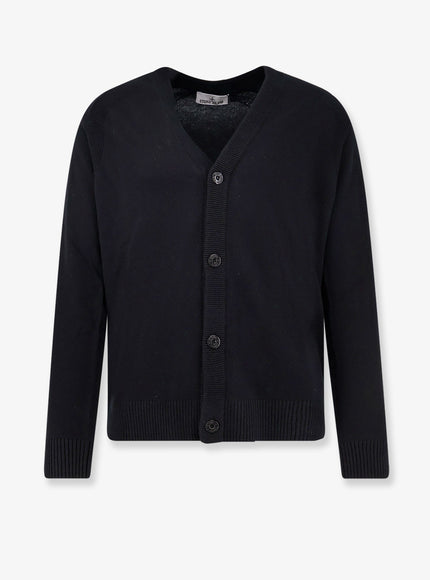 Stone Island Certified Virgin Wool Cardigan Black