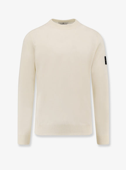 Stone Island Certified Virgin Wool Sweater Ivory