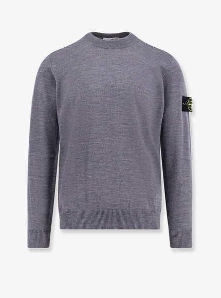 Stone Island Certified Virgin Wool Sweater Melange Dark Grey