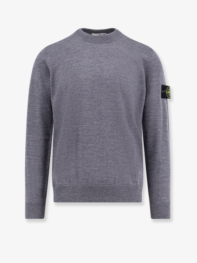 Stone Island Certified Virgin Wool Sweater Melange Dark Grey