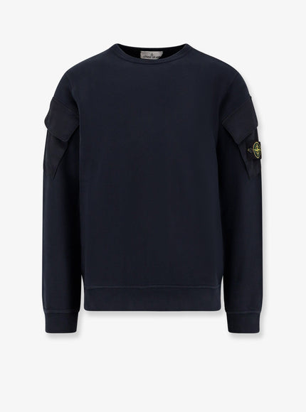 Stone Island Organic Cotton Sweatshirt Navy Blue