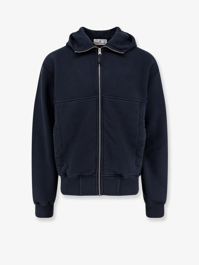Stone Island Cotton Sweatshirt Navy Blue
