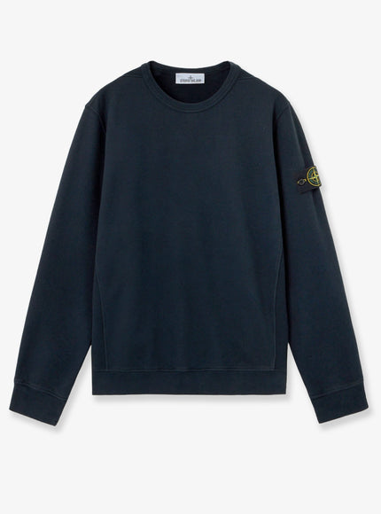 Stone Island Organic Cotton Sweatshirt Navy Blue