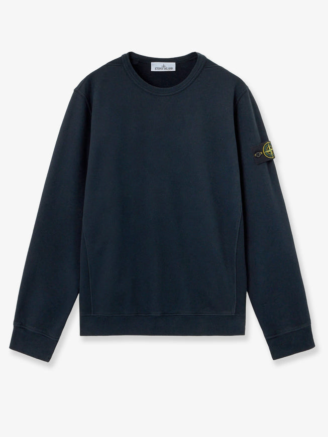 Stone Island Organic Cotton Sweatshirt Navy Blue