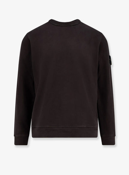 Stone Island Organic Cotton Sweatshirt Lead Grey