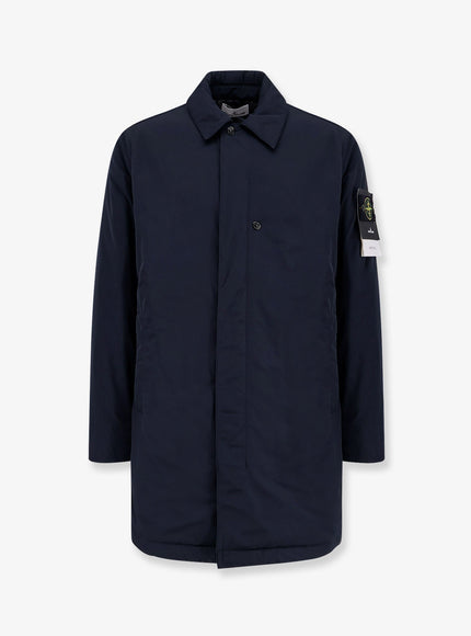 Stone Island Padded Nylon Coat Navy Blue