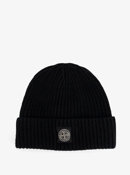 Stone Island Beanie Virgin Wool Hat Uni Black