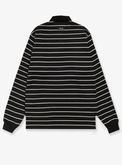 Stussy Pin Striped Rugby Cotton Polo Shirt