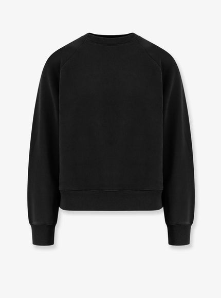 Stussy Fleeceraglan Cotton Blend Sweatshirt Washed Black