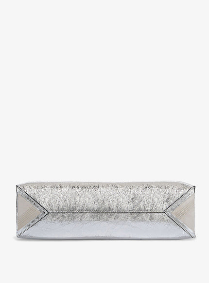 The Attico La Passeggiata Small Laminated Leather Shoulder Bag