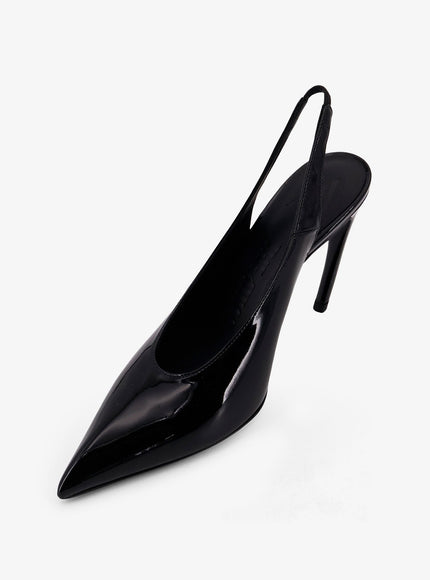 The Attico Viper Leather Slingback Pumps