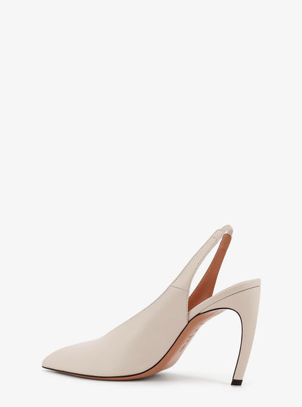 The Attico Viper Leather Slingback Pumps