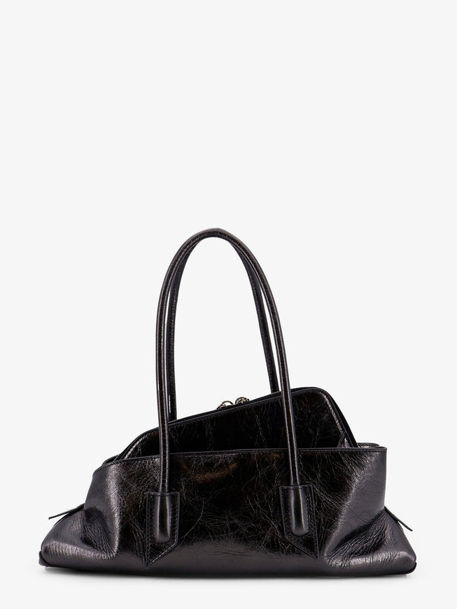 The Attico La Passeggiata Small Laminated Leather Shoulder Bag