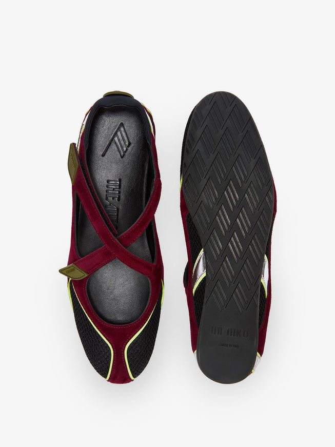 The Attico Foor 01 Mesh And Suede Ballerinas Flat