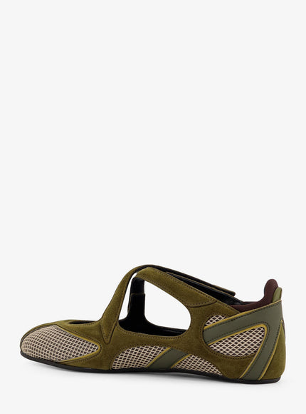 The Attico Foor 01 Mesh And Suede Ballerinas Flat