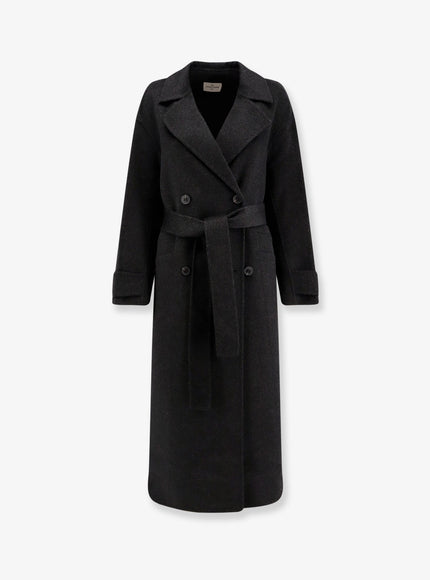 The Dynamis Studio Savile Double-Breasted Wool Coat Smoke