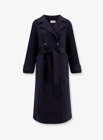 The Dynamis Studio Savile Double-Breasted Wool Coat Midnight