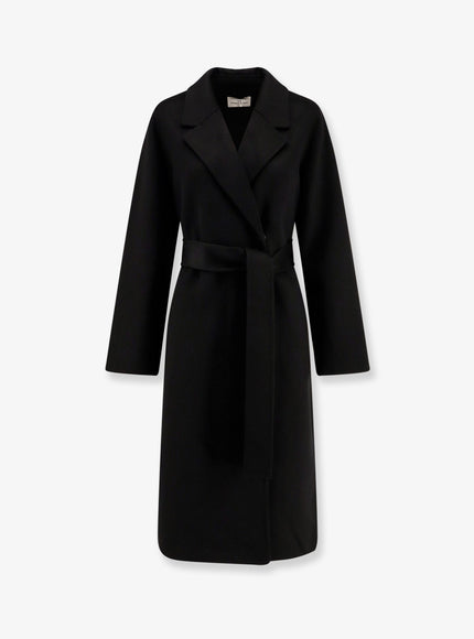 The Dynamis Studio Milan Belted Wool Coat Noir