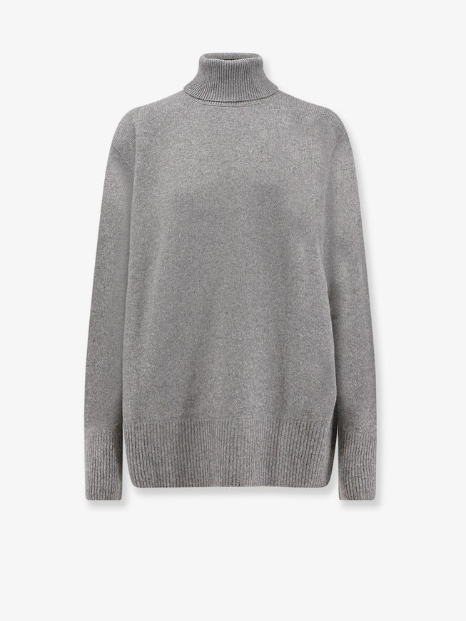 The Row Stepny Wool And Cashmere Turtleneck Sweater Grey Melange