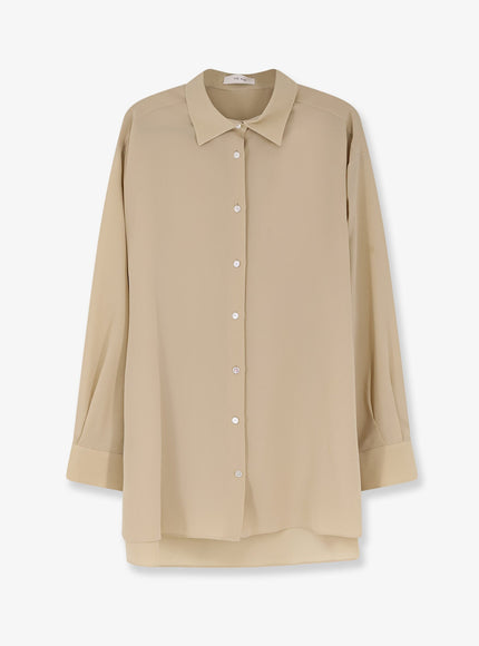 The Row Luka Silk Shirt Butter