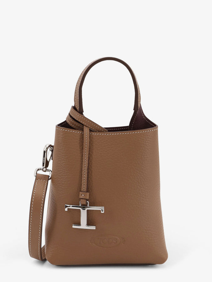 Tod's Leather Crossbody Bag Uni Naturale