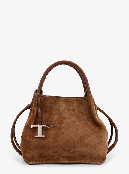 Tod's Suede Shoulder Bag Uni Beige