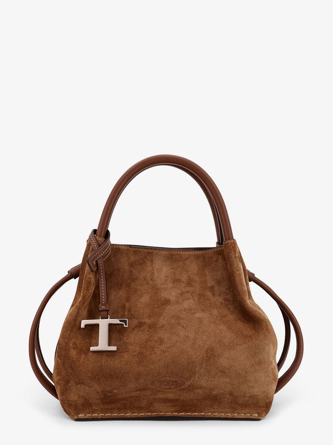 Tod's Suede Shoulder Bag Uni Beige