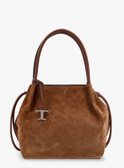 Tod's Suede Shoulder Bag Uni Cammello