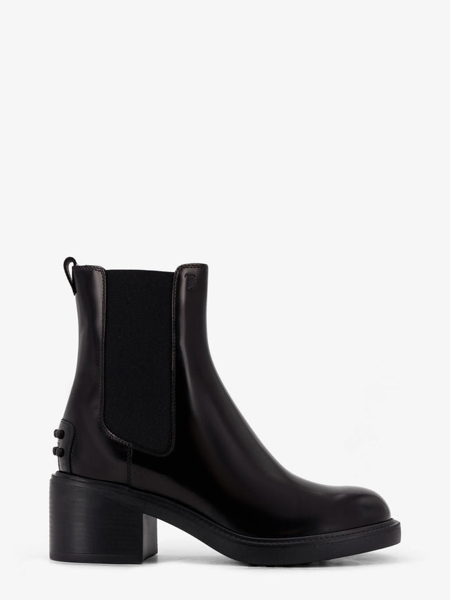 Tod's Gomma T60 Leather Ankle Boots Nero
