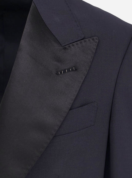 Tom Ford Wool Tuxedo With Contrasting Profiles