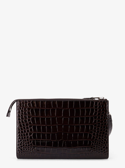 Tom Ford Crocodile-Print Leather Clutch Bag