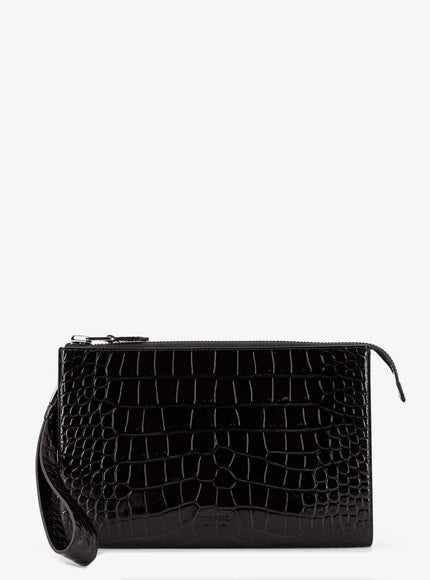 Tom Ford Crocodile-Print Leather Clutch Bag Uni Black