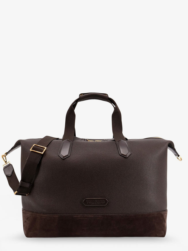 Tom Ford Leather Travel Bag With Suede Inserts Uni Chocolate