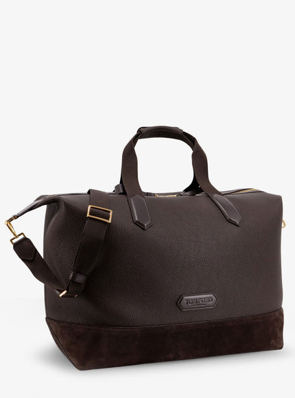 Tom Ford Leather Travel Bag With Suede Inserts
