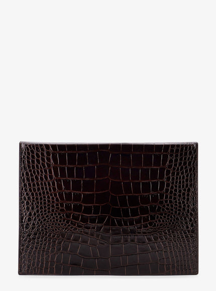 Tom Ford Crocodile-Print Leather Document Holder