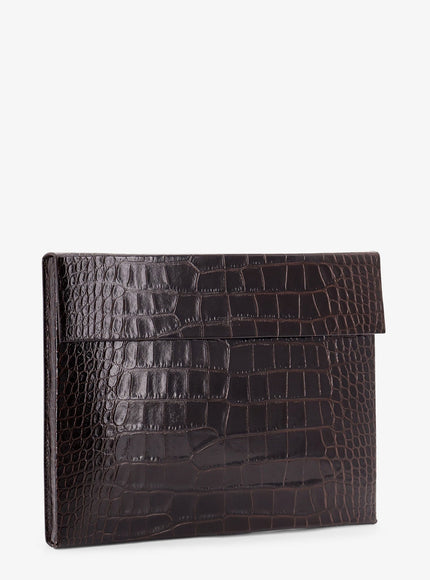 Tom Ford Crocodile-Print Leather Document Holder