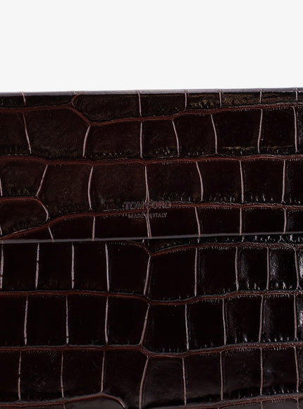 Tom Ford Crocodile-Print Leather Document Holder