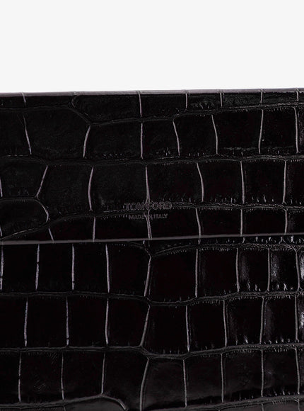 Tom Ford Crocodile-Print Leather Document Holder