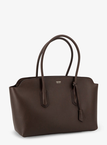 Tom Ford Leather Shoulder Bag With Logo