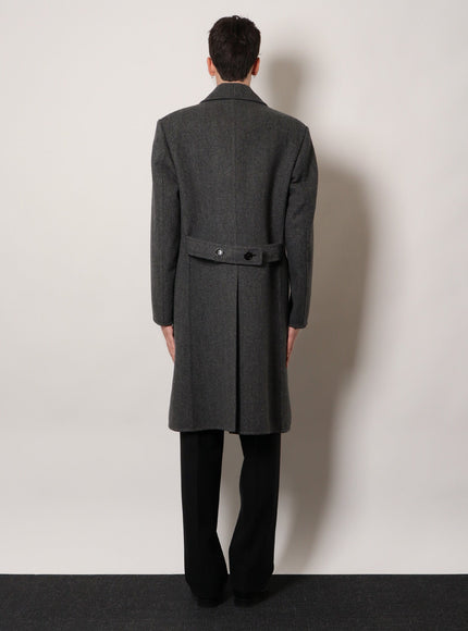 Tom Ford Double-Breasted Wool Coat With Herringbone Motif