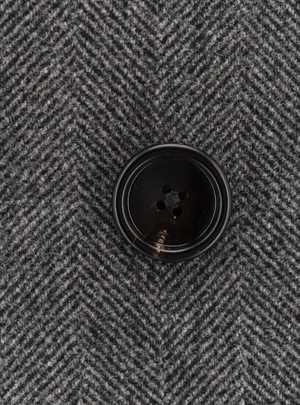 Tom Ford Double-Breasted Wool Coat With Herringbone Motif