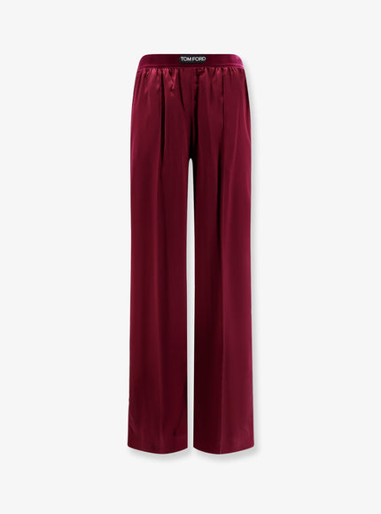 Tom Ford Stretch Silk Pajamas Trousers Deep Plum