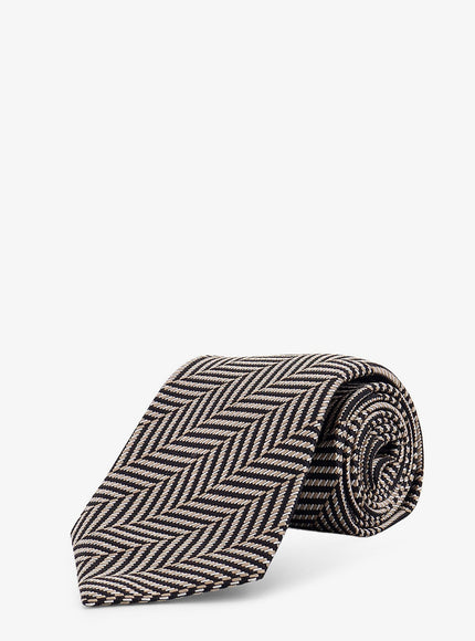 Tom Ford Silk Tie Uni Warm Bronze Multicolor