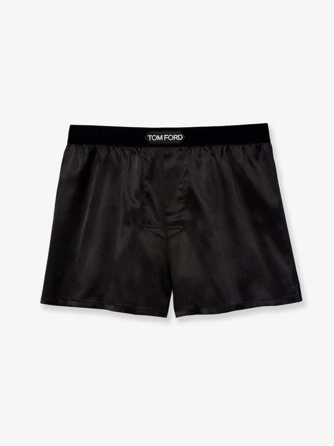 Tom Ford Silk Boxer Trunks Black