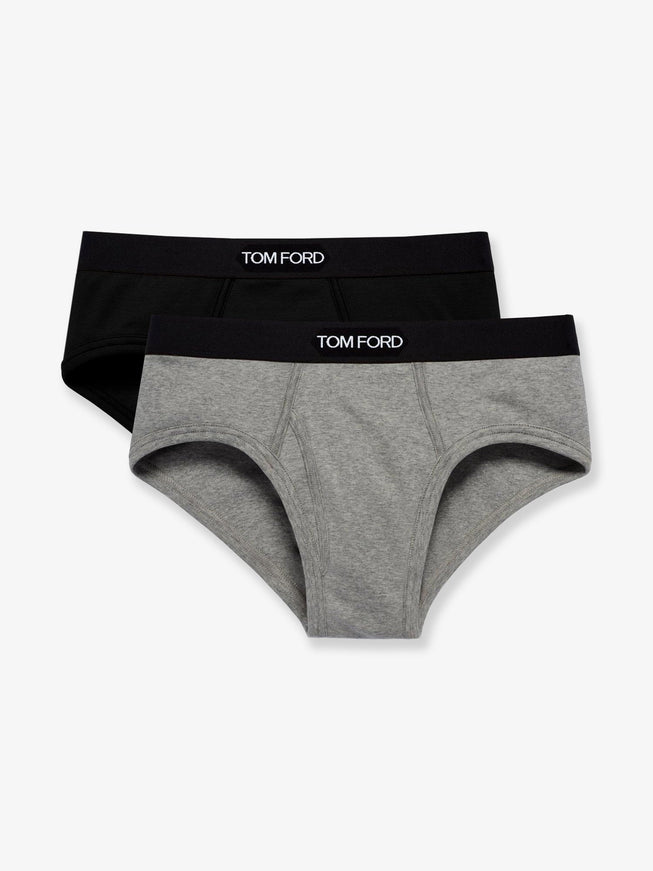 Tom Ford Bipack Brief Stretch Cotton Slip Black Grey