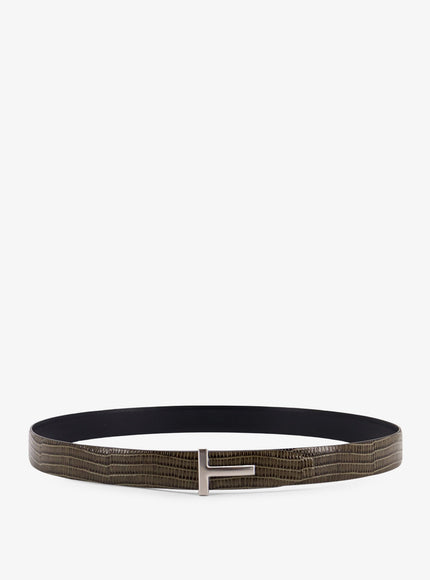 Tom Ford Reversible Leather Belt Slate