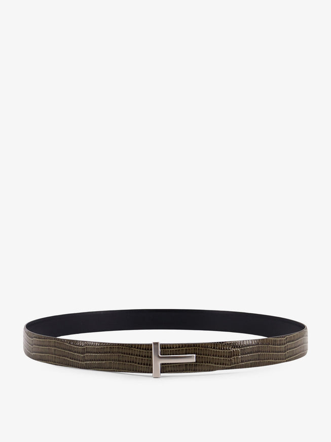 Tom Ford Reversible Leather Belt Slate