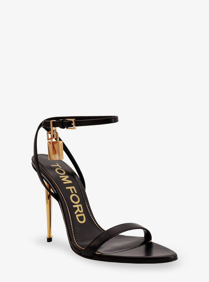 Tom Ford Laminated Leather Sandals With Logoed Padlock
